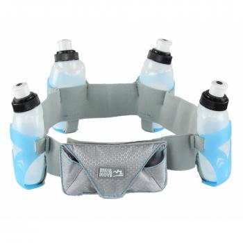 Run & Move – Cinturón de hidratación Flask Belt Competition 3.0 gris de color azul – gris – M