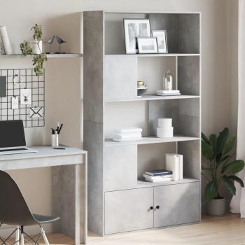 Estantería de madera de ingeniería 100x36x189 cm en Blanco, Negro y Roble Sonoma, mueble de almacenaje para oficina, estudio y dormitorio, incluye características como diseño moderno, múltiples estantes y capacidad de almacenamiento