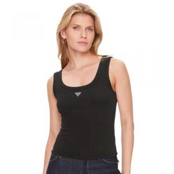 Triangle Logo Rhinestone Sleeveless Top