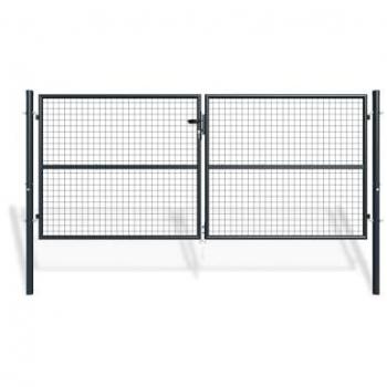 Pack Cancela Batiente de Malla Olga 300 x 130 cm + Cancela Gris 1 m
