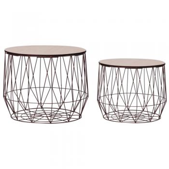 Copper Coffee Table Set of 2