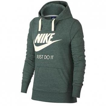 Nike Nsw Gyvntg Hbr Sudadera con Capucha, Mujer, Verde