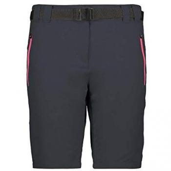Cmp Pantalones Cortos Bermuda Elásticos para Mujer, Color Gris, Talla 36, Ideal para Montaña