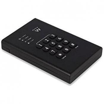 Carcasa Ewent EW7040 para Disco Duro Externo 2.5 USB 3.1 Tipo A, Encriptada con Código de Seguridad, Compatible con HDD/SSD, Color Negro