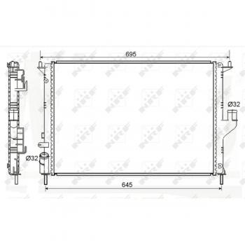 Radiador de refrigeración del motor Economy Class NRF 53118A