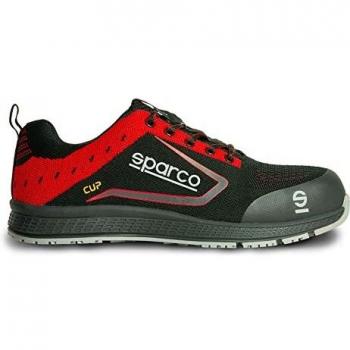 Zapatilla de Seguridad Sparco New Cup S1P SRC Talla 39 Tejido Técnico Color Rojo/Negro