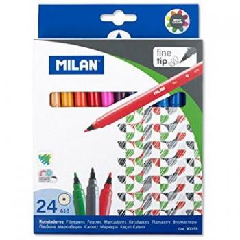 MILAN Gomas de borrar, Blanco, Pequeño, 24