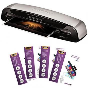 Plastificadora Fellowes Saturn 3i A3 + 100 Fundas de Plastificación Gratis