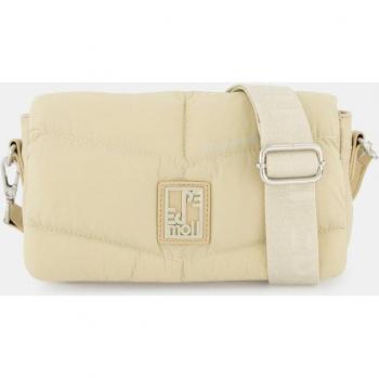 Bolso bandolera con acabado gabardina y metalizado