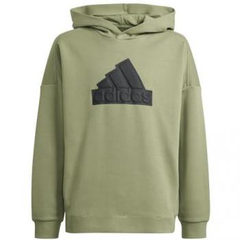 Adidas Future Icon Logo Sudadera Con Capucha Niños Salvia - 176, sudadera para niños, color salvia, con capucha, diseño de logo icónico de Adidas, talla 15-16 años