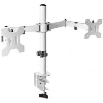 Soporte Monitor Dual Ajustable 27 Blanco MARM2 Mars Gaming