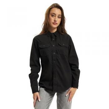 Camisa Manga Larga Vintage para Mujer Brandit - Negro - Tallas XS a 4XL