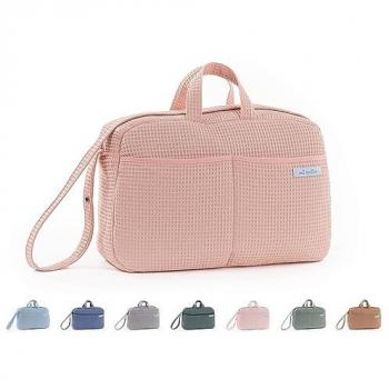 Bolso Cambiador de Pañales Mi Bollito Rosa Pastel - Bolsa de Maternidad Organizador Crossbody 15 x 30 x 45 cm