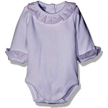 babidu BODY CUELLO BATISTA, Body para Bebé-Niños, Rosa, 0 meses