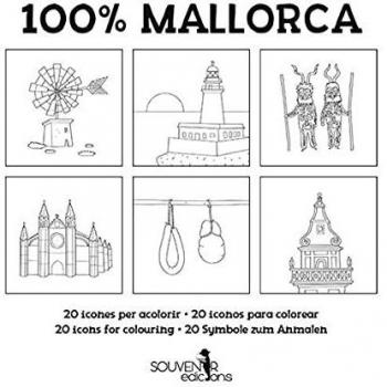 100% Mallorca: 20 icones per acolorir  20 iconos para colorear 20 icons for colouring  20 Symbole zum Anmalen
