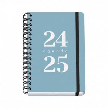 Dohe - Agenda Escolar 2024-2025 - Semana Vista, Tamaño A5 (15x21 cm), Cierre Anillas y Goma, Español e Inglés, 4 Páginas de Pegatinas, Septiembre a