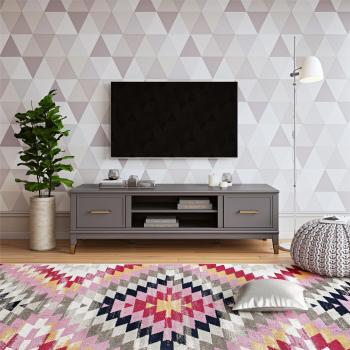 Mueble de TV Westerleigh para pantallas de hasta 65 en gris grafito con 2 puertas y sistema de gestión de cables