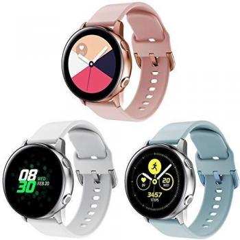YPSNH Compatible para Samsung Galaxy Active Correa Silicona Reemplazo Correas 20mm Banda Pulseras de Repuesto Correa Suave Compatible con Galaxy Active2/Galaxy Watch 42mm/Gear S2 Classic/Gear Sport