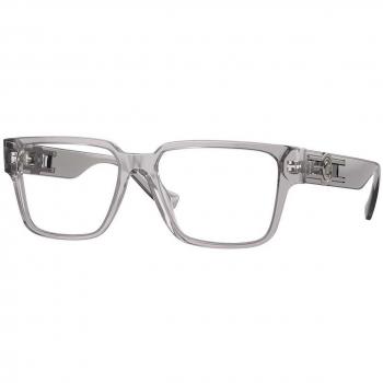 Versace VE3346F Asian Fit 593 Armazones para Hombre Cristal, Lentes Recetadas Para Hombre Transparentes, Gafas Recetadas para Hombre Cristal, Ajuste Asiático 593 Gafas Recet