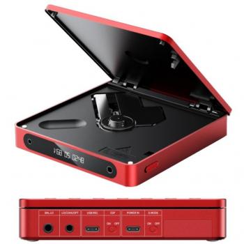FiiO DM13 BT Portable CD Player with Bluetooth in Red, Includes Free FiiO Snowsky Wind Headphones