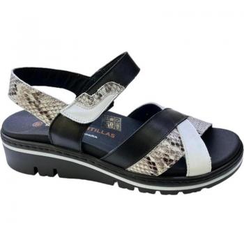 Sandalias Doctor Cutillas 36133 Señora Negro/Blanco