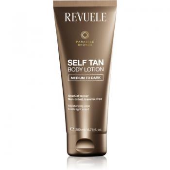 Revuele Paradise Bronze Self Tan Body Lotion Gradual Self Tanning Lotion Shade Medium To Dark 200 ml