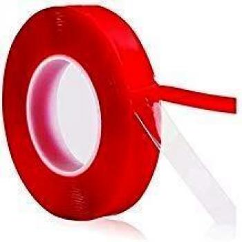 CINTA DOBLE CARA TRANSPARENTE- HJ-ACCESORIOS- ROLLO DE 3 METROS DE LARGO X 1,5 CM DE ANCHO