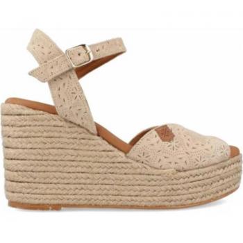 Popa BENISA Sandalias con cuña para mujer en beige de piel