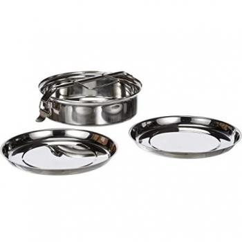 IBILI Fiambrera con Platos INOX 20 CMS, Acero Inoxidable, Multicolour