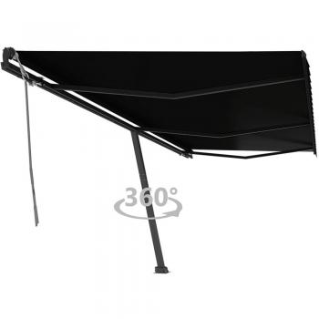 Toldo de pie retráctil manual Suntent 600x350 cm Antracita