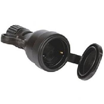 Toma de Goma Argo Black 16A 2P+T IP44 Gaestopas 81032