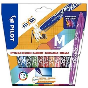 Set de 12 Roller Frixion Ball Pilot Borrables Multicolor - Punta Media
