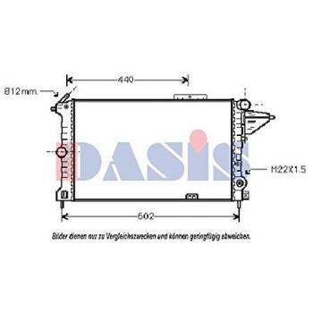 AKS Dasis 150570N Radiador, refrigeración del motor