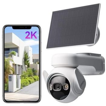 Cámara IP Imou AOV PT 5MP Exterior Wi-Fi + 4G, Visión Nocturna, Audio Bidireccional, Batería de 10000mAh y Panel Solar