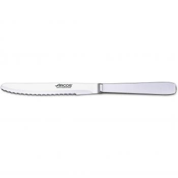 Arcos Serie Cuchillos de Mesa, Cuchillo Postre, Hoja Serrada de Acero Inoxidable de 110 mm, Cuchillo Monoblock Acero Inoxidable Color plata