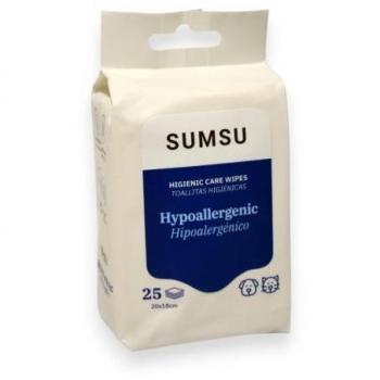 SUMSU Toallitas Húmedas Hipoalergénicas para Perro y Gato- 25 unidades