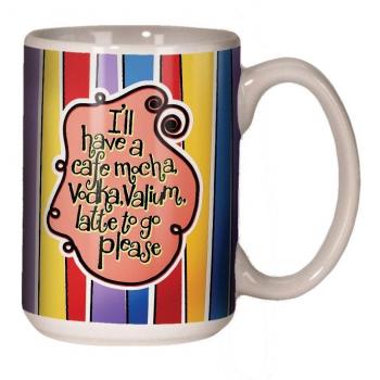 CafÃƒÂ© Mocha Vodka Valium Latte Ceramic Coffee Mug by Spoontiques