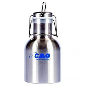 Cao - Botella con tapón para Lata, 1 L, Color Gris Inoxidable, 20 cm de Altura