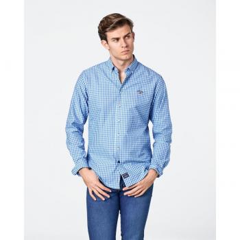 CAMISA DE HOMBRE OXFORD REGULAR CUADROS AZUL