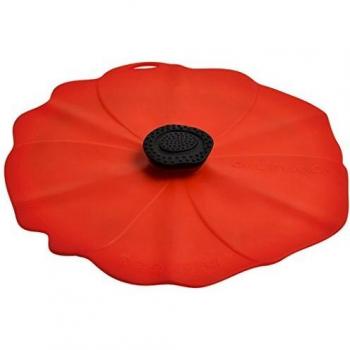 Tapa de Silicona Hermética Poppy Roja 20 cm - Apta para Horno, Microondas, Congelador y Lavavajillas