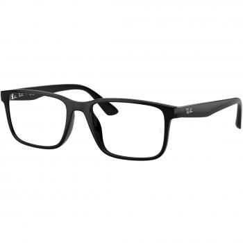 Ray-Ban RX7241D Asian Fit 2000 Armazones para Hombre Negros, Lentes Recetadas 55, Gafas Recetadas para Hombre Negras, Ajuste Asiático