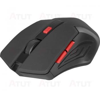 Ratón óptico Defender ACCURA MM-275 RF negro/rojo 1600dpi 6p