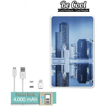 Becool® - Batería Externa Power Bank 4000 mah + Gratis 1 cable USB-MicroUsb