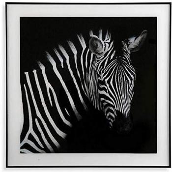 Cuadro Decorativo Zebra 50x50cm con Marco y Cristal - Aire de Originalidad - Material de Cristal - Medidas Aproximadas