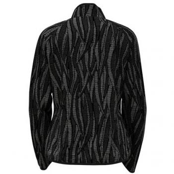 Odlo Essential Light Print Chaqueta Para Correr Mujeres - Negro, chaqueta de running para mujeres, ligera, transpirable, con estampado, ideal para actividades deportivas al aire libre