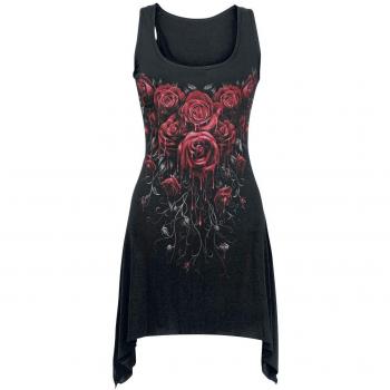 Spiral Gothic Blood Rose Top for Women - Black - S to 4XL