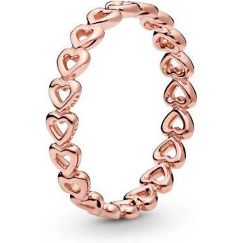 Anillo Alianza de Corazones en Plata con Recubrimiento en Oro Rosa de 14K y Circonitas para Mujer