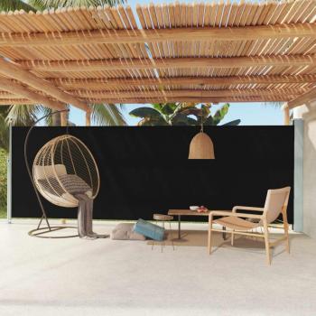 Retractable Side Awning for Patio 180x600 cm Black