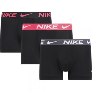 Calzoncillos Nike Trunk 3PK Hombre Negro/Gris, Bóxer Nike Trunk Logo Negro Puro Rojo (3 Unidades) - L, Nike Trunk 3PK Ewf Multicolor, L/XL