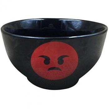 Emoticonworld Q2143 Bol, Porcelana, Negro, 14 cm